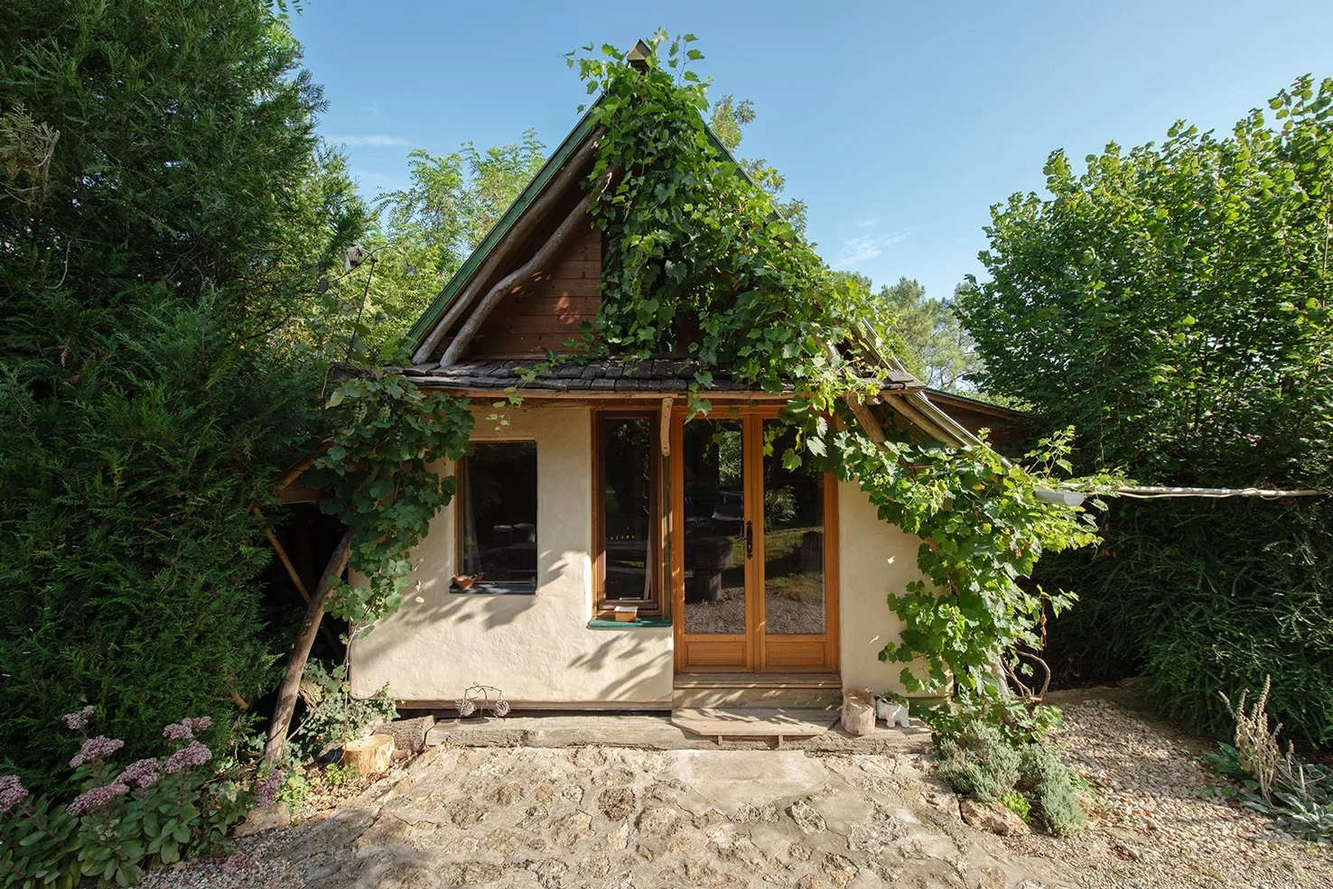 cabane dans la nature et les arbres